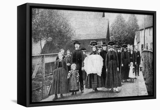 A Baptismal Procession, Black Forest, Germany, 1922-Georg Haeckel-Framed Premier Image Canvas