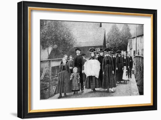 A Baptismal Procession, Black Forest, Germany, 1922-Georg Haeckel-Framed Giclee Print