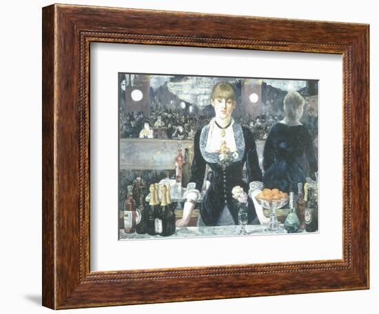 A Bar at the Folies-Bergere-Edouard Manet-Framed Art Print