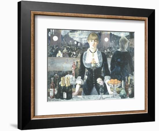 A Bar at the Folies-Bergere-Edouard Manet-Framed Art Print