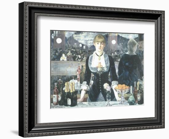 A Bar at the Folies-Bergere-Edouard Manet-Framed Art Print