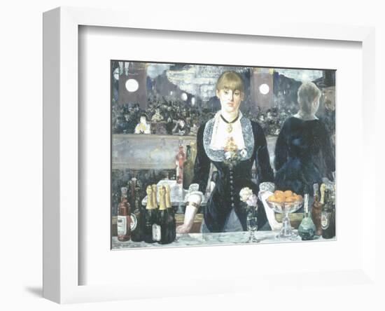 A Bar at the Folies-Bergere-Edouard Manet-Framed Art Print