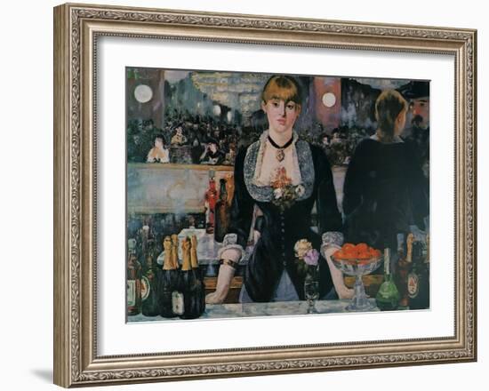 A Bar at the Folies-Bergere-Edouard Manet-Framed Art Print