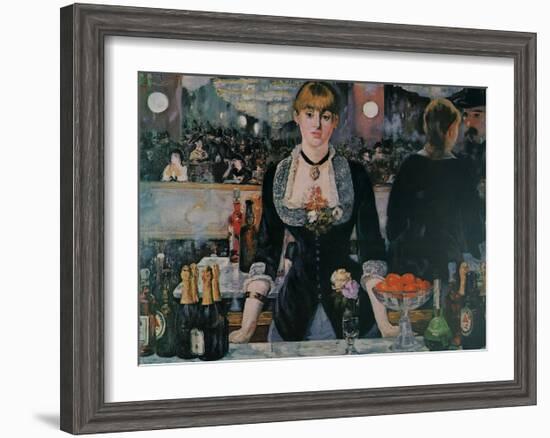 A Bar at the Folies-Bergere-Edouard Manet-Framed Art Print