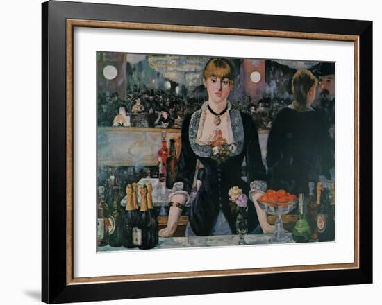 A Bar at the Folies-Bergere-Edouard Manet-Framed Art Print