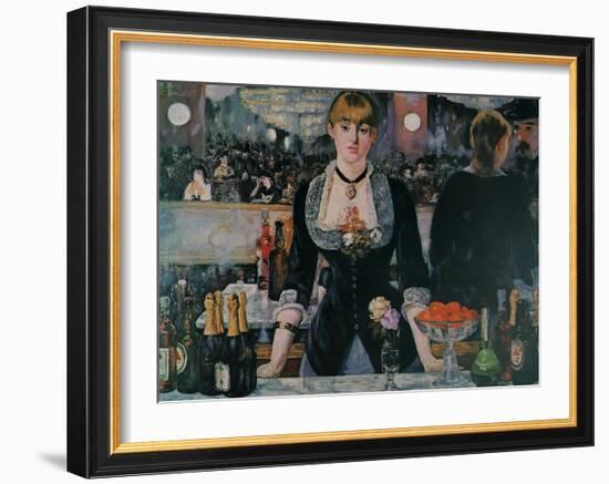 A Bar at the Folies-Bergere-Edouard Manet-Framed Art Print