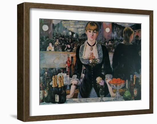 A Bar at the Folies-Bergere-Edouard Manet-Framed Art Print