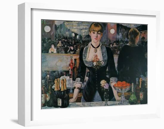 A Bar at the Folies-Bergere-Edouard Manet-Framed Art Print