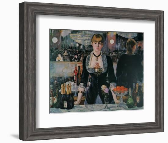 A Bar at the Folies-Bergere-Edouard Manet-Framed Giclee Print