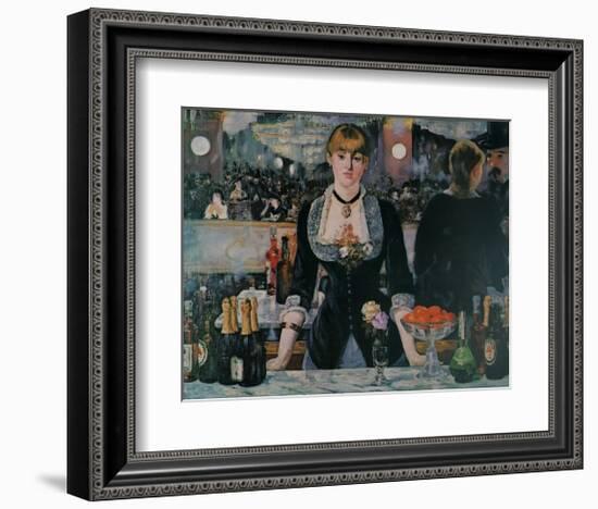 A Bar at the Folies-Bergere-Edouard Manet-Framed Giclee Print