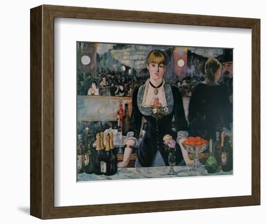 A Bar at the Folies-Bergere-Edouard Manet-Framed Giclee Print