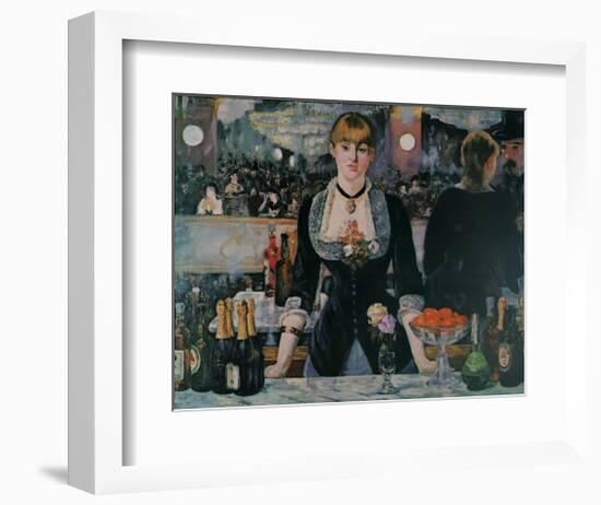 A Bar at the Folies-Bergere-Edouard Manet-Framed Giclee Print