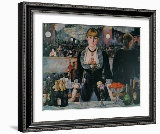 A Bar at the Folies-Bergere-Edouard Manet-Framed Giclee Print