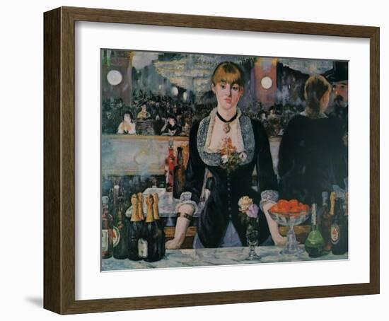 A Bar at the Folies-Bergere-Edouard Manet-Framed Giclee Print