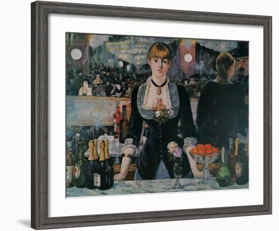 A Bar at the Folies-Bergere-Edouard Manet-Framed Giclee Print