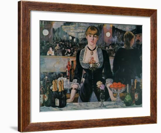 A Bar at the Folies-Bergere-Edouard Manet-Framed Giclee Print