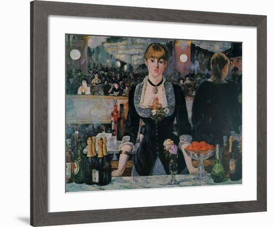 A Bar at the Folies-Bergere-Edouard Manet-Framed Giclee Print