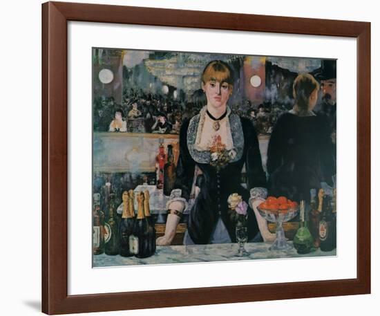 A Bar at the Folies-Bergere-Edouard Manet-Framed Giclee Print