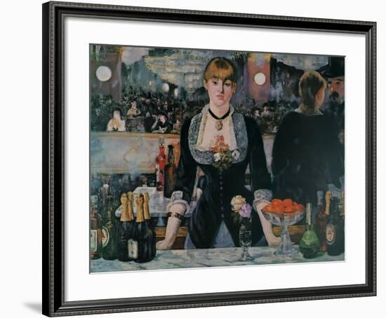 A Bar at the Folies-Bergere-Edouard Manet-Framed Giclee Print