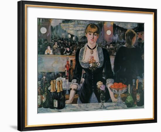 A Bar at the Folies-Bergere-Edouard Manet-Framed Giclee Print