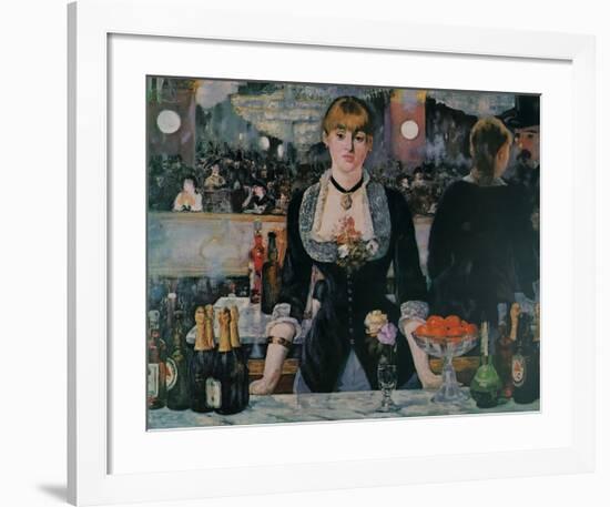 A Bar at the Folies-Bergere-Edouard Manet-Framed Giclee Print