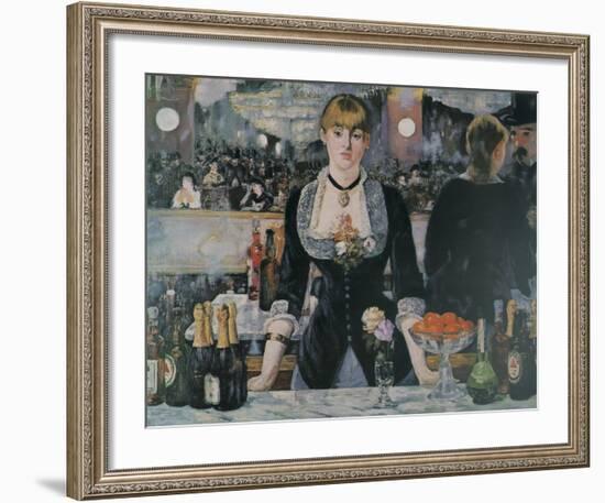 A Bar at the Folies-Bergere-Edouard Manet-Framed Art Print