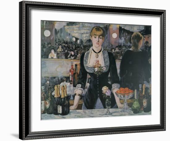 A Bar at the Folies-Bergere-Edouard Manet-Framed Art Print