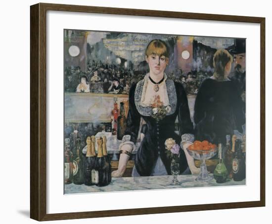 A Bar at the Folies-Bergere-Edouard Manet-Framed Art Print