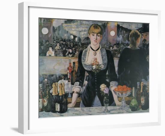 A Bar at the Folies-Bergere-Edouard Manet-Framed Art Print