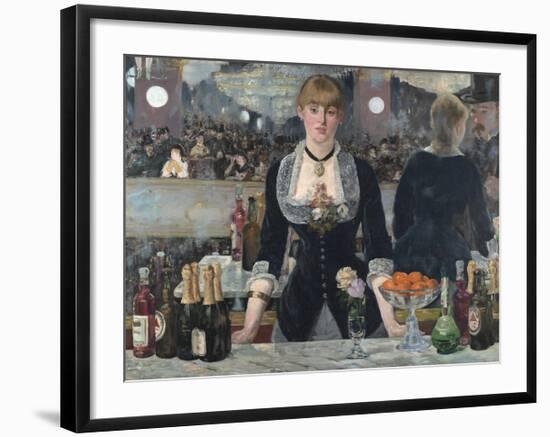 A Bar at the Folies-Bergère-Edouard Manet-Framed Premium Giclee Print