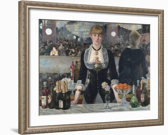 A Bar at the Folies-Bergère-Edouard Manet-Framed Premium Giclee Print