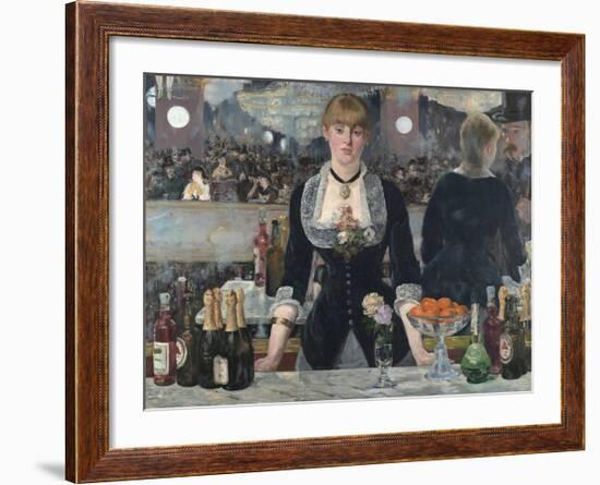 A Bar at the Folies-Bergère-Edouard Manet-Framed Premium Giclee Print