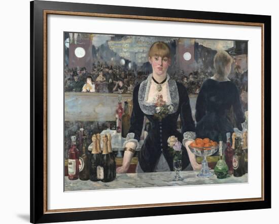 A Bar at the Folies-Bergère-Edouard Manet-Framed Premium Giclee Print