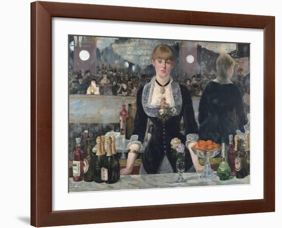 A Bar at the Folies-Bergère-Edouard Manet-Framed Premium Giclee Print