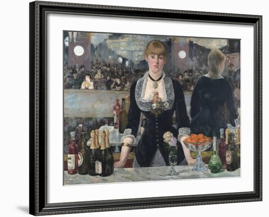 A Bar at the Folies-Bergère-Edouard Manet-Framed Premium Giclee Print