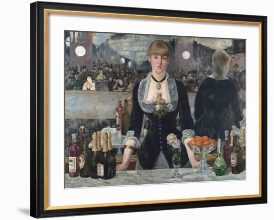 A Bar at the Folies-Bergère-Edouard Manet-Framed Premium Giclee Print