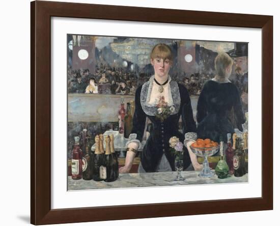 A Bar at the Folies-Bergère-Edouard Manet-Framed Premium Giclee Print