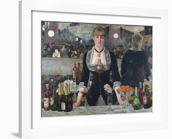 A Bar at the Folies-Bergère-Edouard Manet-Framed Premium Giclee Print