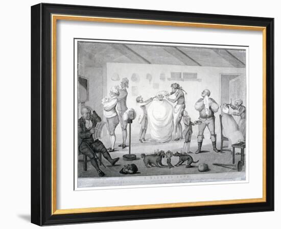 A Barber's Shop, 1784-Henry William Bunbury-Framed Giclee Print