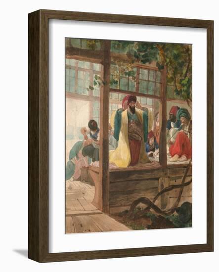 A Barber Shop, Ca. 1849-Karl Pavlovich Briullov-Framed Giclee Print