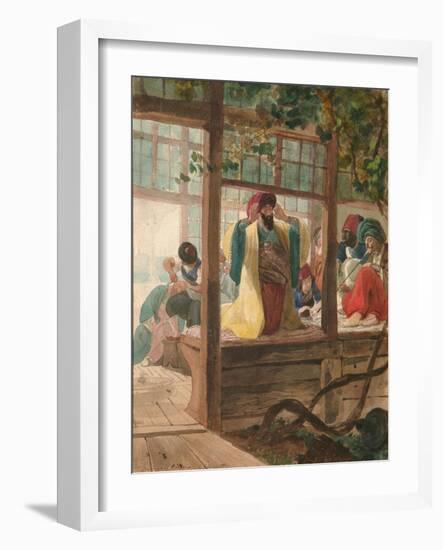 A Barber Shop, Ca. 1849-Karl Pavlovich Briullov-Framed Giclee Print