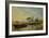 A Barge Below Flatford Lock, c.1810-John Constable-Framed Giclee Print