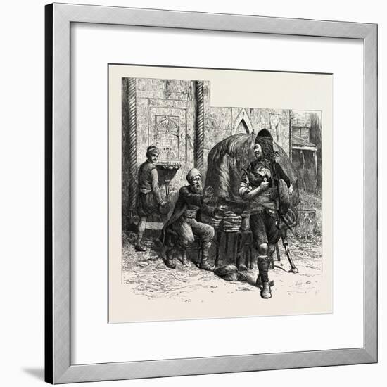 A Bashi-Bazouk and a Bread-Seller, Constantinople, Istanbul, Turkey, 19th Century-null-Framed Giclee Print