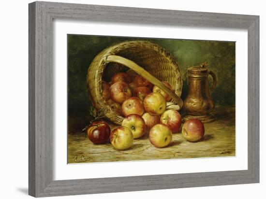 A Basket of Apples-August Laux-Framed Giclee Print