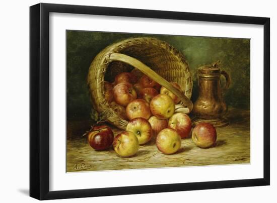 A Basket of Apples-August Laux-Framed Giclee Print