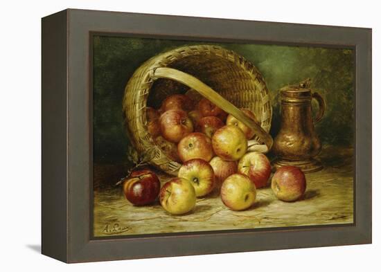 A Basket of Apples-August Laux-Framed Premier Image Canvas