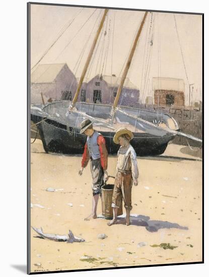 A Basket of Clams, 1873-Winslow Homer-Mounted Giclee Print