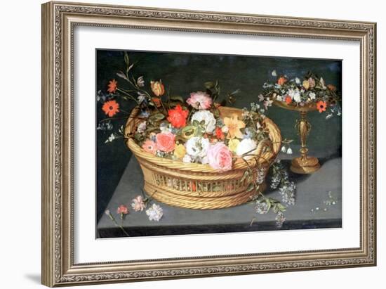 A Basket of Flowers, C1590-1625-Jan Brueghel the Elder-Framed Giclee Print