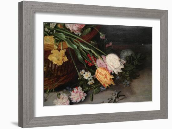 A Basket of Flowers-Jan Brueghel the Younger-Framed Art Print