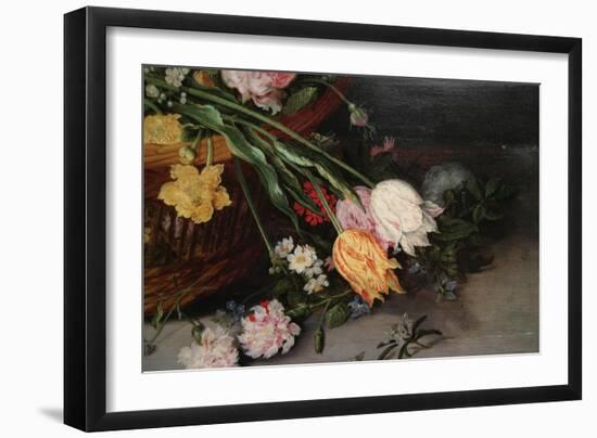 A Basket of Flowers-Jan Brueghel the Younger-Framed Art Print